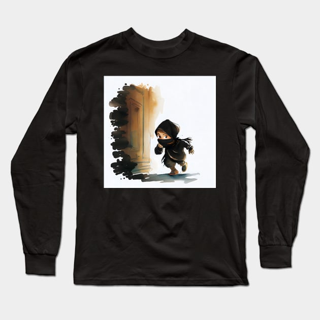 Cute Watercolor Rogue Long Sleeve T-Shirt by artsyindc